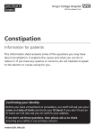 Constipation - King`s College Hospital NHS Foundation Trust
