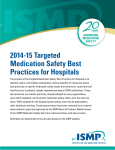 2014-15 Targeted Medication Safety Best Practices