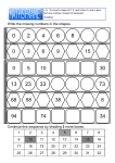 Write the missing numbers in the shapes. Continue this sequence by