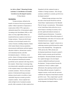 Measuring Foreign Assistance`s Contribution to Economic Growth in