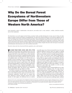 Why Do the Boreal Forest Ecosystems of Northwestern Europe Differ