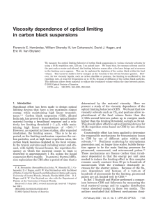 Viscosity dependence of optical limiting in carbon black