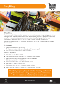 Shoplifting - signs and prevention