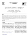 Effect of nature and surface density of oxygen species on product