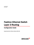 FastIron Ethernet Switch Layer 3 Routing Configuration