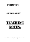Geography Form 2