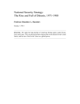National Security Strategy: The Rise and Fall of Détente, 1971-1980