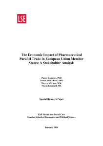 The Economic Impact of Pharmaceutical Parallel Trade in