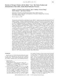 Reaction of Nitrogen Chelates with the [Rh2]4+ Core: Bis