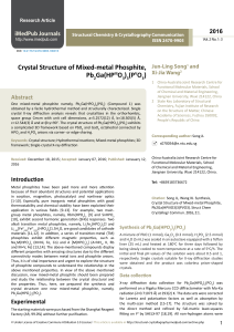 Crystal Structure of Mixed-metal Phosphite, Pb2Ga(HPIIIO3)3(PVO3)