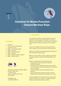 Guidelines for Malaria Prevention Onboard Merchant Ships