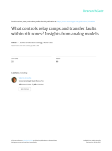 What controls relay ramps and transfer faults within rift zones