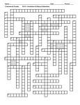 Crossword Puzzle: Ch10