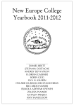 New Europe College Yearbook 2011-2012