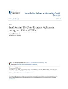 Frankenstein: The United States in Afghanistan during the 1980s