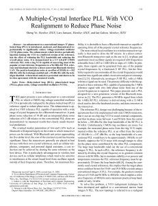 A multiple-crystal interface pll with vco