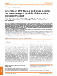 Detection of EPO doping and blood doping: the haematological