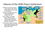 Failures of the WWI Peace Settlement