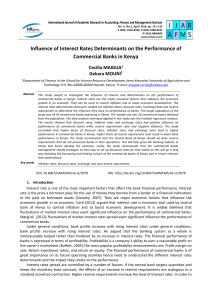 Influence of Interest Rates Determinants on the Performance of