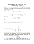EE 321 Analog Electronics, Fall 2011 Homework #5 solution