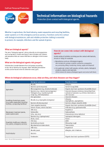 Technical information on biological hazards