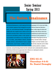 ENG 461-01 The Harlem Renaissance