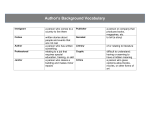 Author`s Background Vocabulary