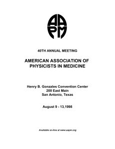 American Association of Physicists in Medicine 40th Annual