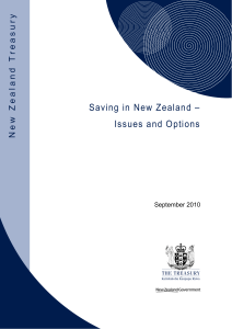 Saving in New Zealand - Issues and Options