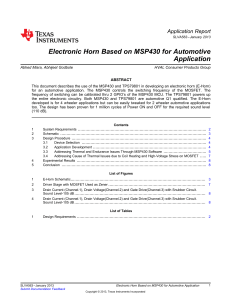 electronic horn based on msp430 for automotive