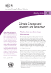 Climate Change and Disaster Risk Reduction