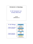 U Klein Lecture 2 - B-cell Development and Antibody Maturation