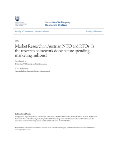Market Research in Austrian NTO and RTOs: Is