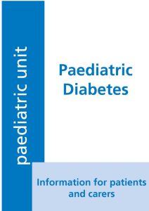 Paediatric diabetes - Hampshire Hospitals NHS Foundation Trust