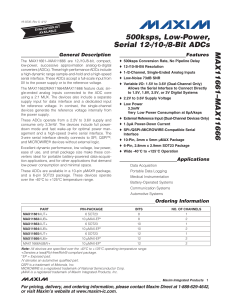 MAX11661–MAX11666 500ksps, Low-Power, Serial 12-/10-/8