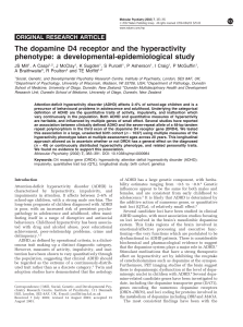 The dopamine D4 receptor and the hyperactivity phenotype: a
