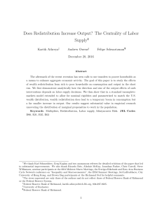 Does Redistribution Increase Output? The Centrality of Labor Supply
