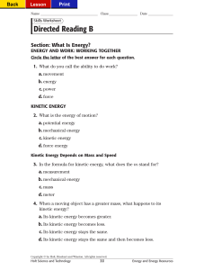 What Is Energy?