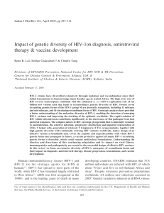 Impact of genetic diversity of HIV-1 on diagnosis