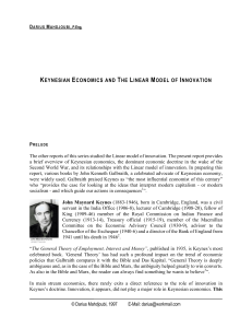 keynesian economics and the linear model of innovation