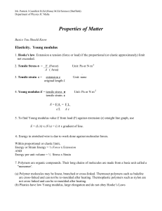 PROPERIES OF MATTER HANDOUTS AND PROBLEMS