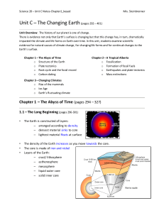 Unit C – The Changing Earth(pages 292 – 401)