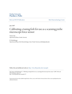 Calibrating a tuning fork for use as a scanning - Purdue e-Pubs