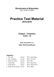 Practice Test Material - Directorate of Education