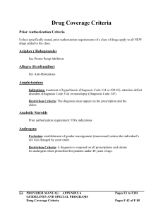 Drug Coverage Criteria - Med