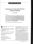 Contemporary Issues in the Practice of Islamic Medicine
