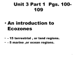 Introduction to ecozones. What are ecozones?