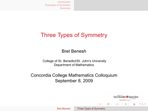 Three Types of Symmetry