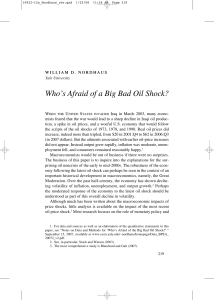 Who`s Afraid of a Big Bad Oil Shock? (Brookings Papers on