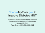 ChooseMyPlate.gov to Improve Diabetes MNT